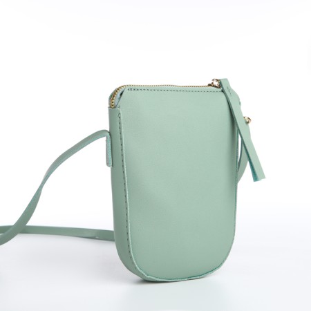 Bag Women's Cross-Bodi with a zipper, green color-3