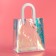 Gift package from PVC, White, Iridiscent, 20 x 18 x 10 cm