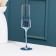 A glass of glass for champagne Magistro "Flinking", 190 ml, Blue color
