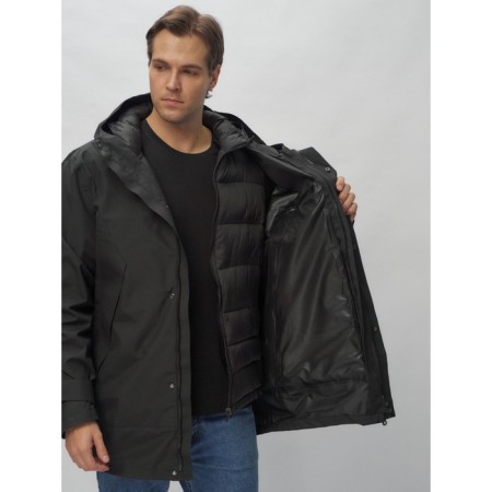 Male jacket-park, size 56, black color-7