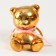Piggy bank Ceramics "Mishutka with Bantik" gold 9x8x9.8 cm