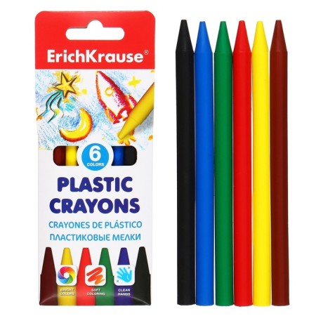 Loars of plastic 6 colors Erichkrause, diameter 7 mm, sharpened-1