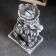 Piggy bank "Leo with the crown" Gray stone, 19x14x35cm