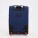 Small 20 suitcase, lightning department, code castle, 4 wheels, 2 outer pockets, blue color