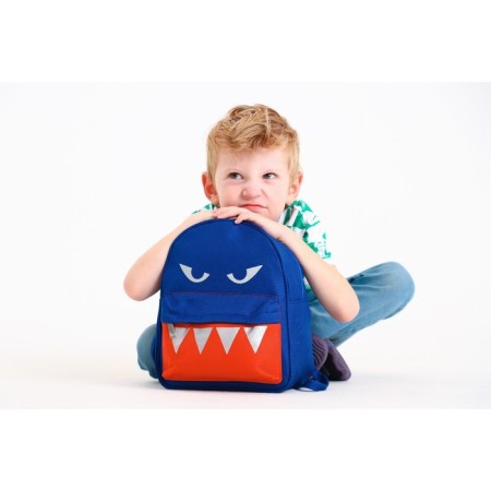 Buscoper Textile Backpack with a “shark” pocket, a reflector. Elements, 27x23 x 10 cm-8