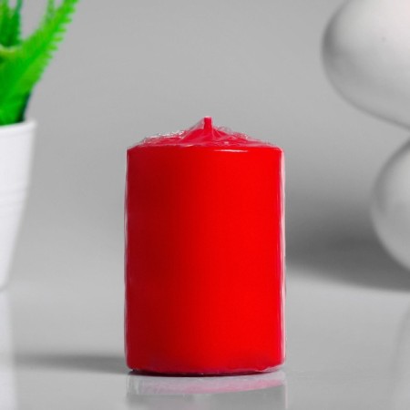 Candle - Aromatic "Sweet Raspberry" cylinder, 5.6x8 cm-1