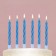Candles for the cake Undigilated "on your birthday", blue, 10 pcs.