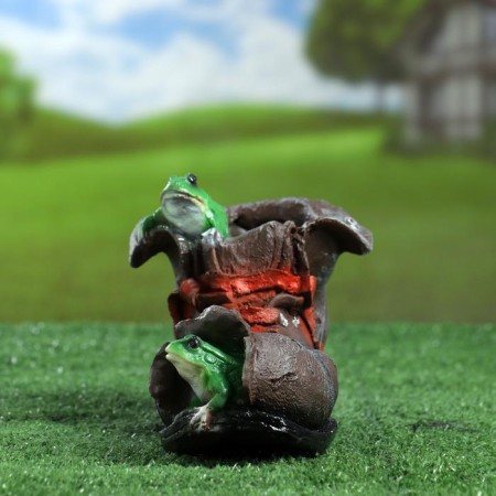 Figure pot "Boars with frogs" 15x24cm-1