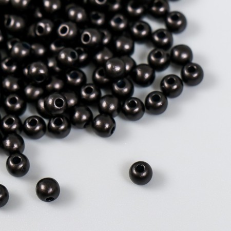 Set of beads "needlework" plastic, diameter 5 mm, 25 g, black