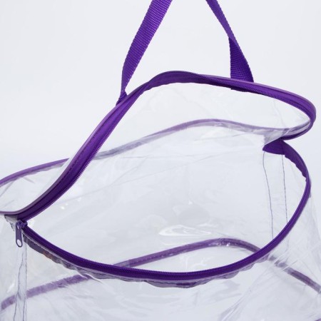 Lightning cosmetic bag, transparent/purple color-3