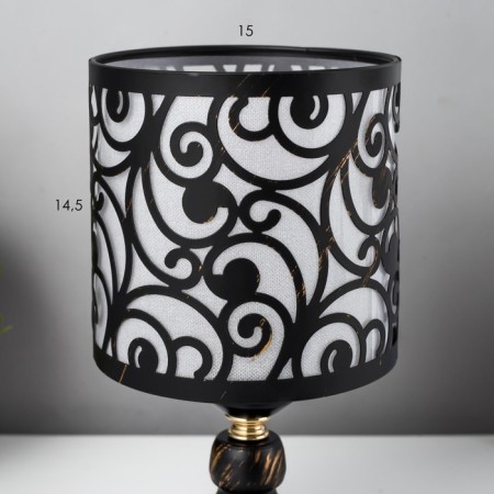 Axel table lamp E27 Black 14x14x27 cm Risalux-3