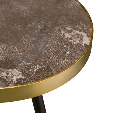 Hedda coffee table, 400 × 400 × 475 mm, black / matte gold-5