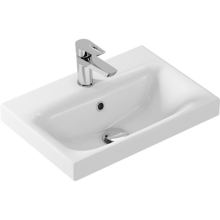 The built -in sink Cersanit Moduo 50 Slim, with 1 hole for the mixer, white