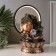 Table Polystone Fountain from the network, backlight "Buddha - Stream of Consciousness" 25x20x34 cm