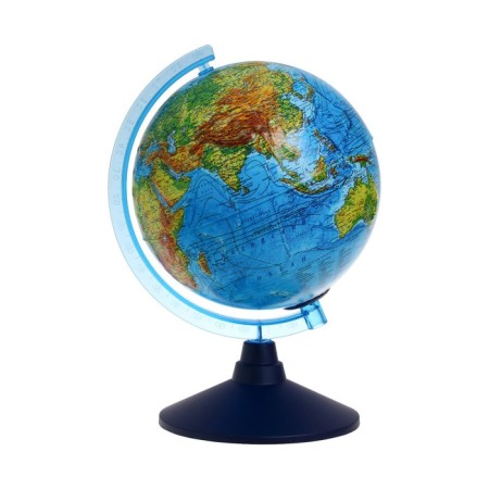 Physico-political globe "Globen", interactive, embossed, diameter 210 mm, with backlighting from batteries, with glasses