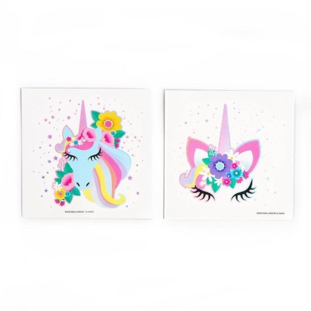 Tattoos and transfers for children, 8 × 8 cm, set 2 pcs. "Unicorn"