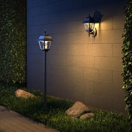 Landscape lamp Outdoor O003FL-01B, 1x60W, 18x18x116 cm, e27, black color