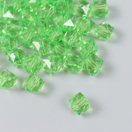 Plastic beads "Crystal polyhedron. Pistachio" Transparent set of 20 g 1x1x1 cm