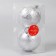 Set of balls plastic D-10 cm, 2 pcs "retro" silver