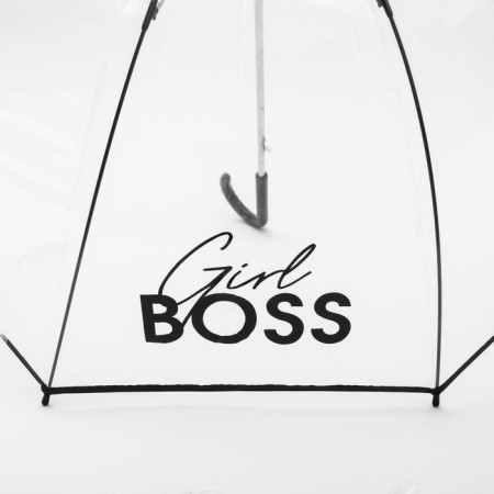 Umbrella women's dome Girl Boss, 8 spokes, D = 88 cm, transparent-4