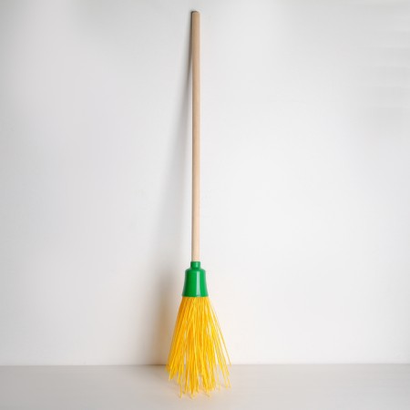 Polypropylene broom "Baby", with a cuttings, small, 95 cm, color mix-1