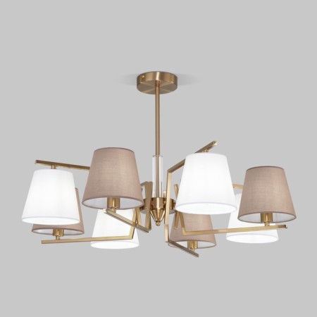 Ceiling Lamp EUROSVET OZARK 60149/8, E14, 8x40W, 770x770x480 mm, brass color