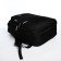 Youth backpack from textiles, 2 parts with lightning, 4 pockets, black color