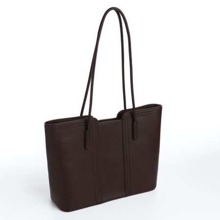Bag Female Tout with zipper, chocolate color-1