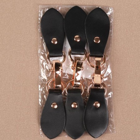 Cleaner fastener 15.5 × 3 cm, 3 pcs, black/gold color-3