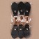 Cleaner fastener 15.5 × 3 cm, 3 pcs, black/gold color