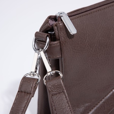 Cross-Bodi Bag on a zipper, brown color-5