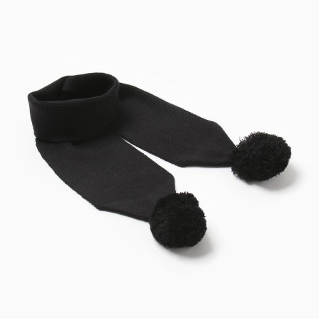 Children's scarf, black color, size 110x14 cm