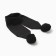 Children's scarf, black color, size 110x14 cm