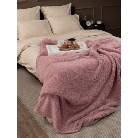 Texrepublic blanket, size 200x220 cm, lingonberry color-6