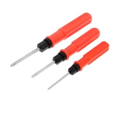A set of scrap screwdrivers, 2 in 1, PH0/SL3 x 60 mm, PH1/SL5 x 70 mm, PH2/SL6 x 75 mm, 3 pcs.