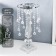 Acrylic Cloth for 1 candle "Crystal drops" silver 44x20x20 cm