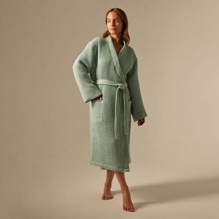 Welfare Women's bathrobe SL Home: BOHO "Azzura", size M, 100% cotton, 280 g/m2