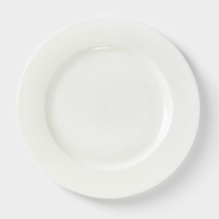 Porcelain dessert plate Wilmax Stella Pro, D = 18 cm, white color