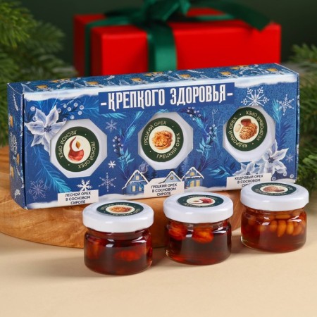 Gift set: “good health” nuts in pine syrup, 90 g (3 pcs. X 30 g).-2