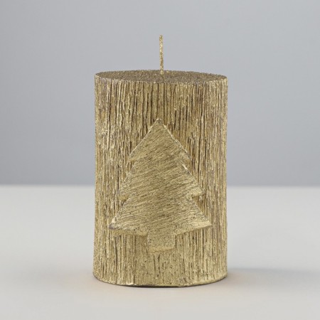 New Year's candle "Christmas tree" 5.5x8 cm, golden-1