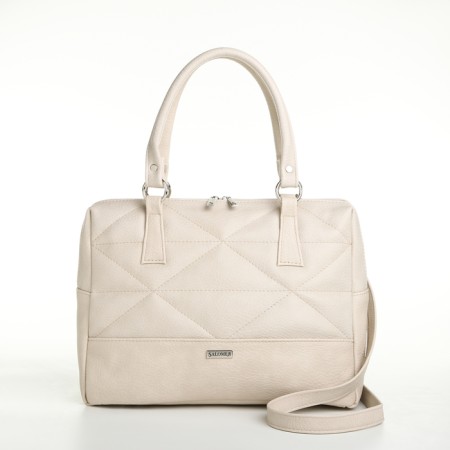 Women's bag with lightning, white color