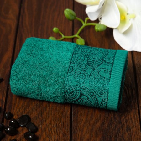 Trick Bodding towel 30x60cm, emerald, cotton 100%, 430g/m2