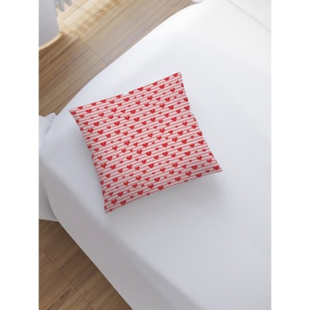 Decorative pillowcase "Hearts on stripes", on a zipper, size 45x45 cm-1