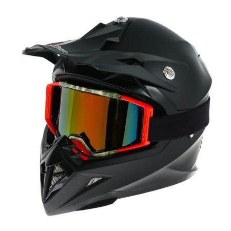 Glass-mask for motorcycle driving, chameleon glass, Krasny Haki color, OM-5-1