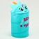 A basket for storing toys "unicorn" with handles and a lid, 55 x 33 x 33 cm, blue