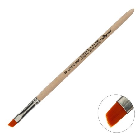 Synthetic brush inclined No. 8 calligrata (D-8 mm; L-7/9 mm), handle tree-3