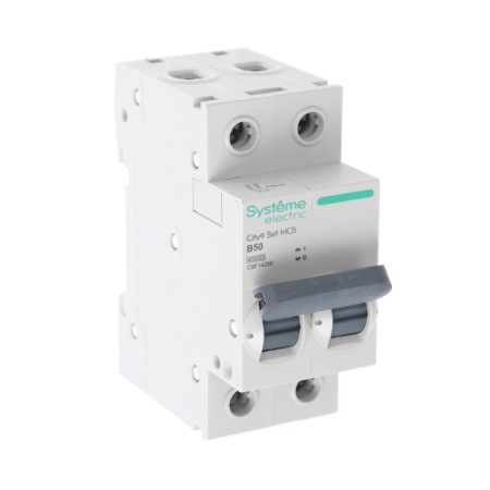 The circuit breaker SE CITY9 SET, B, 50 A, 2P, 4.5 KA, 230 V-1