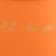 Box Gift round "P.S. I love you" orange 18*18*18cm