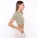 Women's T -shirt shortened, green color, size 42 (s)