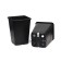 Pot for seedlings, 7 l, d = 21 cm, h = 27.5 cm, black